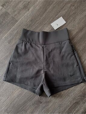 Nike Women's Charcoal Gray High-Waist Athletic Shorts